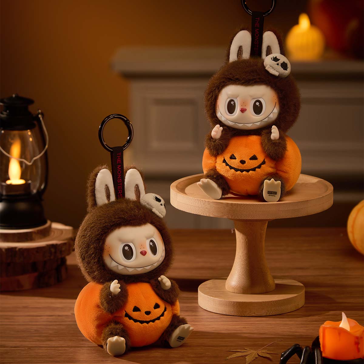 POP MART THE MONSTERS - LABUBU Happy Halloween Party Series-Sitting Pumpkin Vinyl Plush Pendant